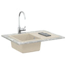vidaXL Mosogató Bézs 670 x 460 mm 80% Kvarc és 20% Gyanta