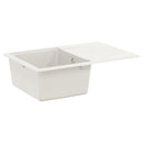 vidaXL Mosogató Fehér 670 x 460 mm 80% Kvarc és 20% Gyanta