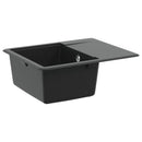 vidaXL Mosogató Fekete 560 x 460 mm 80% Kvarc és 20% Gyanta