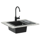 vidaXL Mosogató Fekete 560 x 460 mm 80% Kvarc és 20% Gyanta