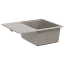 vidaXL Mosogató Szürke 560 x 460 mm 80% Kvarc és 20% Gyanta