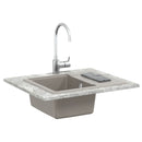 vidaXL Mosogató Szürke 560 x 460 mm 80% Kvarc és 20% Gyanta