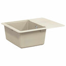 vidaXL Mosogató Bézs 560 x 460 mm 80% Kvarc és 20% Gyanta