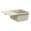 vidaXL Mosogató Bézs 560 x 460 mm 80% Kvarc és 20% Gyanta
