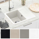 vidaXL Mosogató Fehér 560 x 460 mm 80% Kvarc és 20% Gyanta