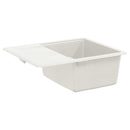 vidaXL Mosogató Fehér 560 x 460 mm 80% Kvarc és 20% Gyanta