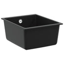 vidaXL Mosogató Fekete 370 x 460 mm 80% Kvarc és 20% Gyanta