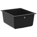 vidaXL Mosogató Fekete 370 x 460 mm 80% Kvarc és 20% Gyanta