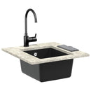 vidaXL Mosogató Fekete 370 x 460 mm 80% Kvarc és 20% Gyanta