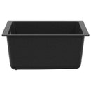 vidaXL Mosogató Fekete 370 x 460 mm 80% Kvarc és 20% Gyanta