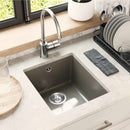 vidaXL Mosogató Szürke 370 x 460 mm 80% Kvarc és 20% Gyanta