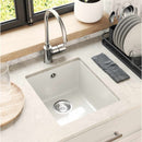 vidaXL Mosogató 80% Kvarc és 20% Gyanta 370 x 460 mm Fehér