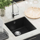 vidaXL Mosogató Fekete 430 x 460 mm 80% Kvarc és 20% Gyanta