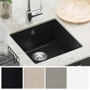 vidaXL Mosogató Fekete 430 x 460 mm 80% Kvarc és 20% Gyanta