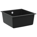 vidaXL Mosogató Fekete 430 x 460 mm 80% Kvarc és 20% Gyanta