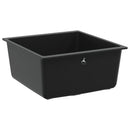 vidaXL Mosogató Fekete 430 x 460 mm 80% Kvarc és 20% Gyanta