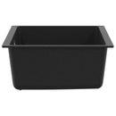 vidaXL Mosogató Fekete 430 x 460 mm 80% Kvarc és 20% Gyanta