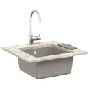 vidaXL Mosogató Szürke 430 x 460 mm 80% Kvarc és 20% Gyanta
