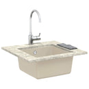 vidaXL Mosogató Bézs 430 x 460 mm 80% Kvarc és 20% Gyanta