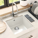 vidaXL Mosogató Fehér 430 x 460 mm 80% Kvarc és 20% Gyanta