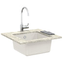 vidaXL Mosogató Fehér 430 x 460 mm 80% Kvarc és 20% Gyanta