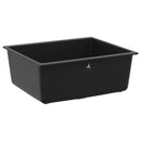 vidaXL Mosogató Fekete 530 x 460 mm 80% Kvarc és 20% Gyanta