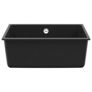 vidaXL Mosogató Fekete 530 x 460 mm 80% Kvarc és 20% Gyanta
