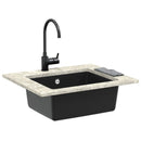 vidaXL Mosogató Fekete 530 x 460 mm 80% Kvarc és 20% Gyanta
