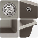 vidaXL Mosogató Szürke 530 x 460 mm 80% Kvarc és 20% Gyanta