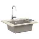 vidaXL Mosogató Szürke 530 x 460 mm 80% Kvarc és 20% Gyanta