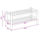vidaXL Cipőtartó polcokkal Természetes 68 x 28 x 30 cm Bambusz