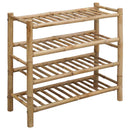 vidaXL Cipőtartó polcokkal Természetes 68 x 28 x 63 cm Bambusz