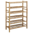 vidaXL Cipőtartó polcokkal Természetes 68 x 28 x 96 cm Bambusz