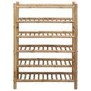 vidaXL Cipőtartó polcokkal Természetes 68 x 28 x 96 cm Bambusz