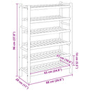 vidaXL Cipőtartó polcokkal Természetes 68 x 28 x 96 cm Bambusz