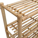 vidaXL Cipőtartó polcokkal Természetes 88 x 27 x 80 cm Bambusz