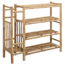 vidaXL Cipőtartó polcokkal Természetes 88 x 27 x 80 cm Bambusz