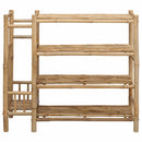 vidaXL Cipőtartó polcokkal Természetes 88 x 27 x 80 cm Bambusz