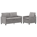 vidaXL Kanapé Szett 2 pcs Világosszürke Bársony