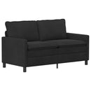 vidaXL Kanapé Szett 2 pcs Fekete Bársony