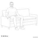 vidaXL Kanapé Szett 2 db Kék Szövet
