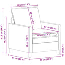 vidaXL Kanapé Szett 2 db Kék Szövet