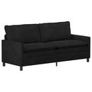 vidaXL Kanapé Szett 2 pcs Fekete Bársony