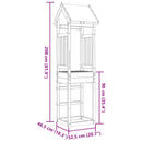 vidaXL Játék Torny Barna 52.5 x 46.5 x 208 cm Tömör fenyőfa