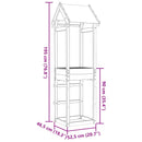 vidaXL Játék Torny Barna 52,5 x 46,5 x 195 cm Szilárd Impregnált Fa
