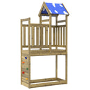 vidaXL Játék Torny Barna 110.5 x 52.5 x 215 cm Szilárd Impregnált Fa