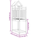vidaXL Játék Torny Barna 52,5 x 110,5 x 215 cm Szilárd Impregnált Fa