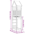 vidaXL Játék Torny Barna 52,5 x 85 x 265 cm Tömör fenyőfa