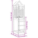 vidaXL Játék Torny Barna 52.5 x 85 x 239 cm Szilárd Impregnált Fa