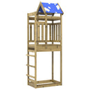 vidaXL Játék Torny Barna 85 x 52,5 x 239 cm Szilárd Impregnált Fa